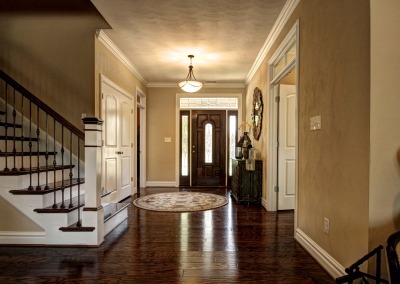 Foyer, Oak and Iron Staircase